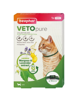 Beaphar Veto Pure Bio Collar Anti Tick & Flea for Cats 35 cm