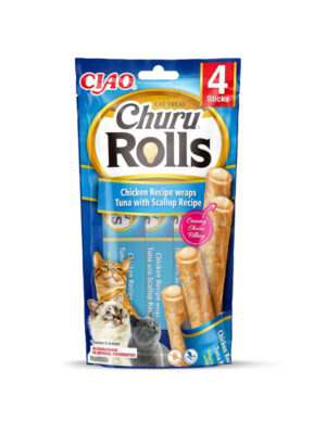 Ciao Churu Rolls Chicken & Tuna Cat Treats 4×10 gr