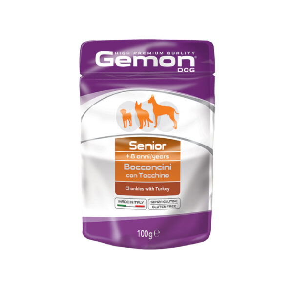 Gemon Senior with Turkey Wet Dog Food 24x100 gr