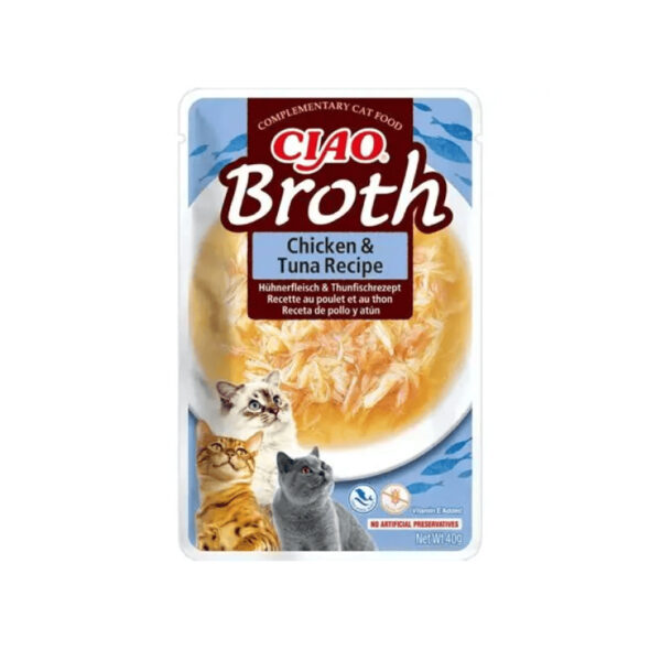 Inaba Ciao Broth Chicken with Tuna Cat Treats 50 gr