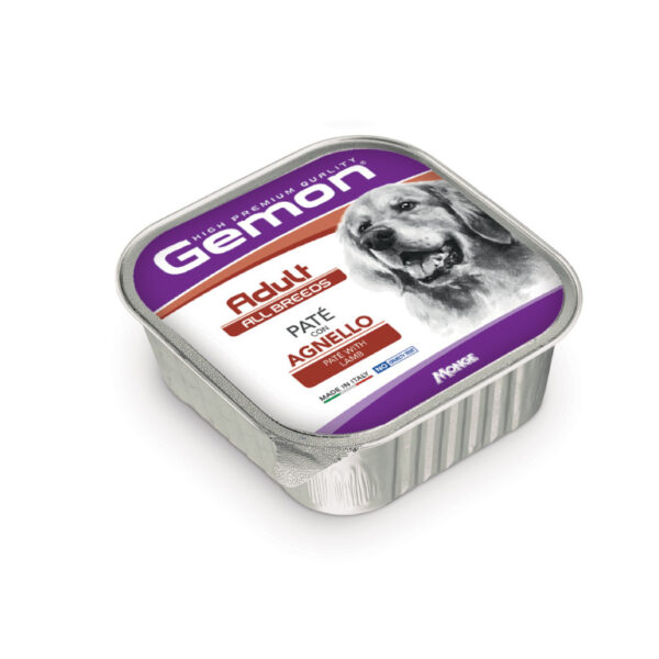Gemon Lamb in Pate Wet Adult Dog Food 24×150 gr