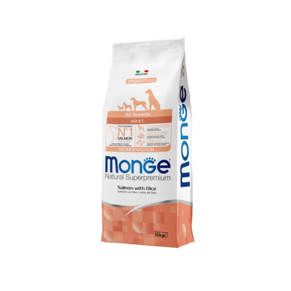Monge Adult Salmon and Rice Dry Dog Food 12 kg