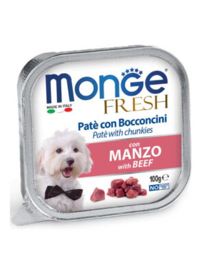 Monge Fresh Pate with Beef Wet Dog Food 100 gr