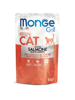 Monge Grill Salmon Gravy Wet Cat Food 85 gr