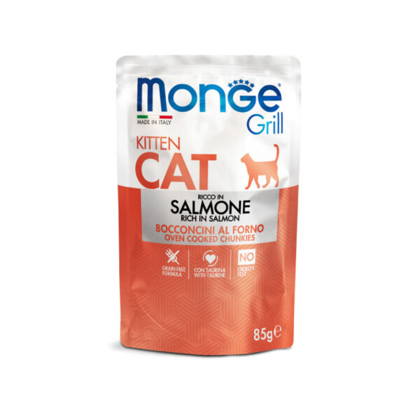 Monge Grill Salmon Gravy Wet Cat Food 85 gr